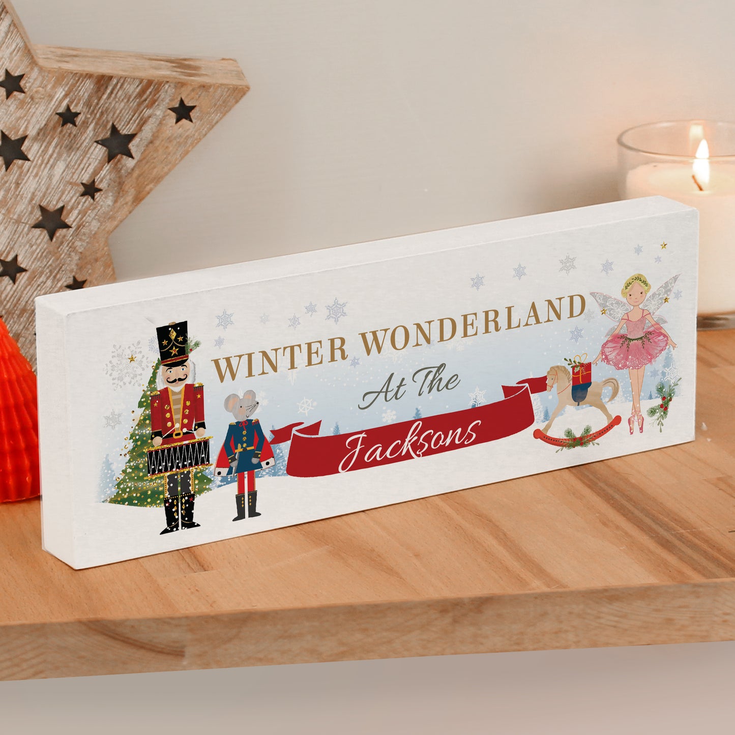 Personalised Nutcracker Wooden Mantel Decoration - MK&JD Gifts
