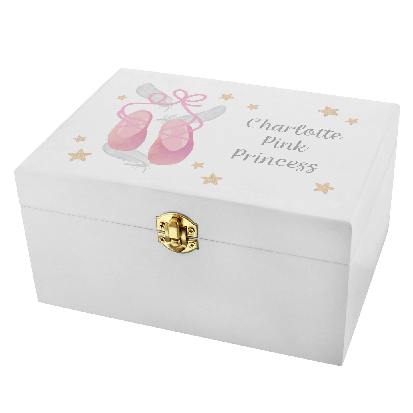 Personalised Swan Lake Ballet White Wooden Keepsake Box - MK&JD Gifts