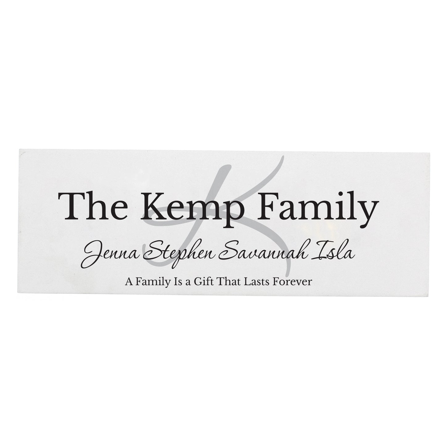 Personalised Family Wooden Mantel Decoration - MK&JD Gifts