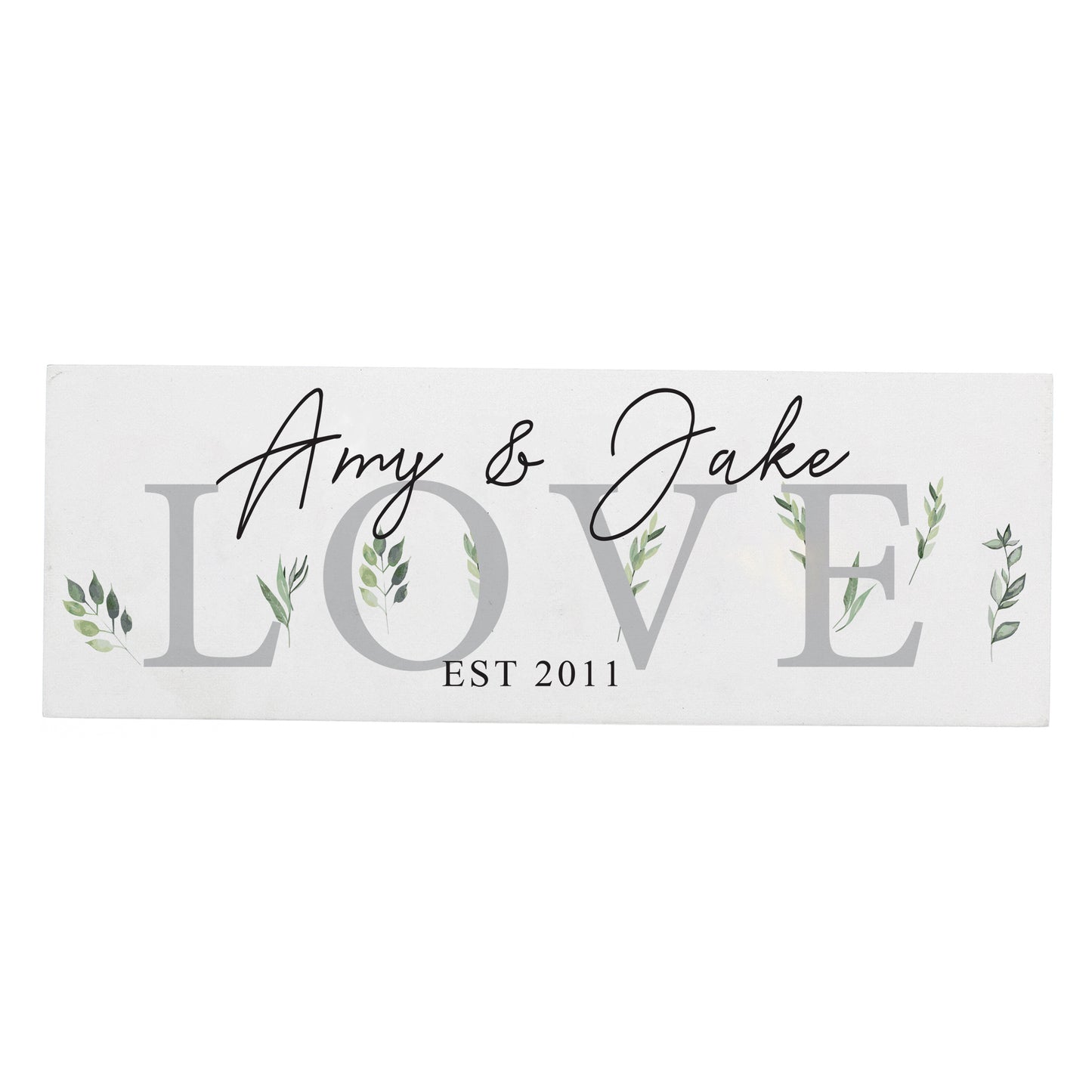 Personalised Botanical Wooden Mantel Decoration - MK&JD Gifts