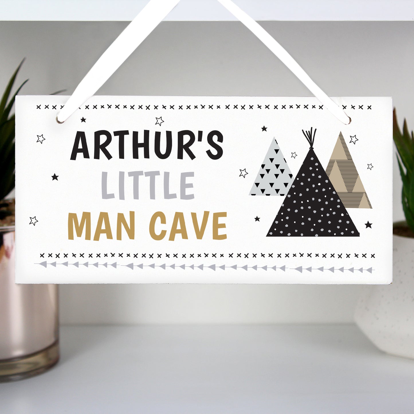 Personalised Wigwam Wooden Sign - MK&JD Gifts