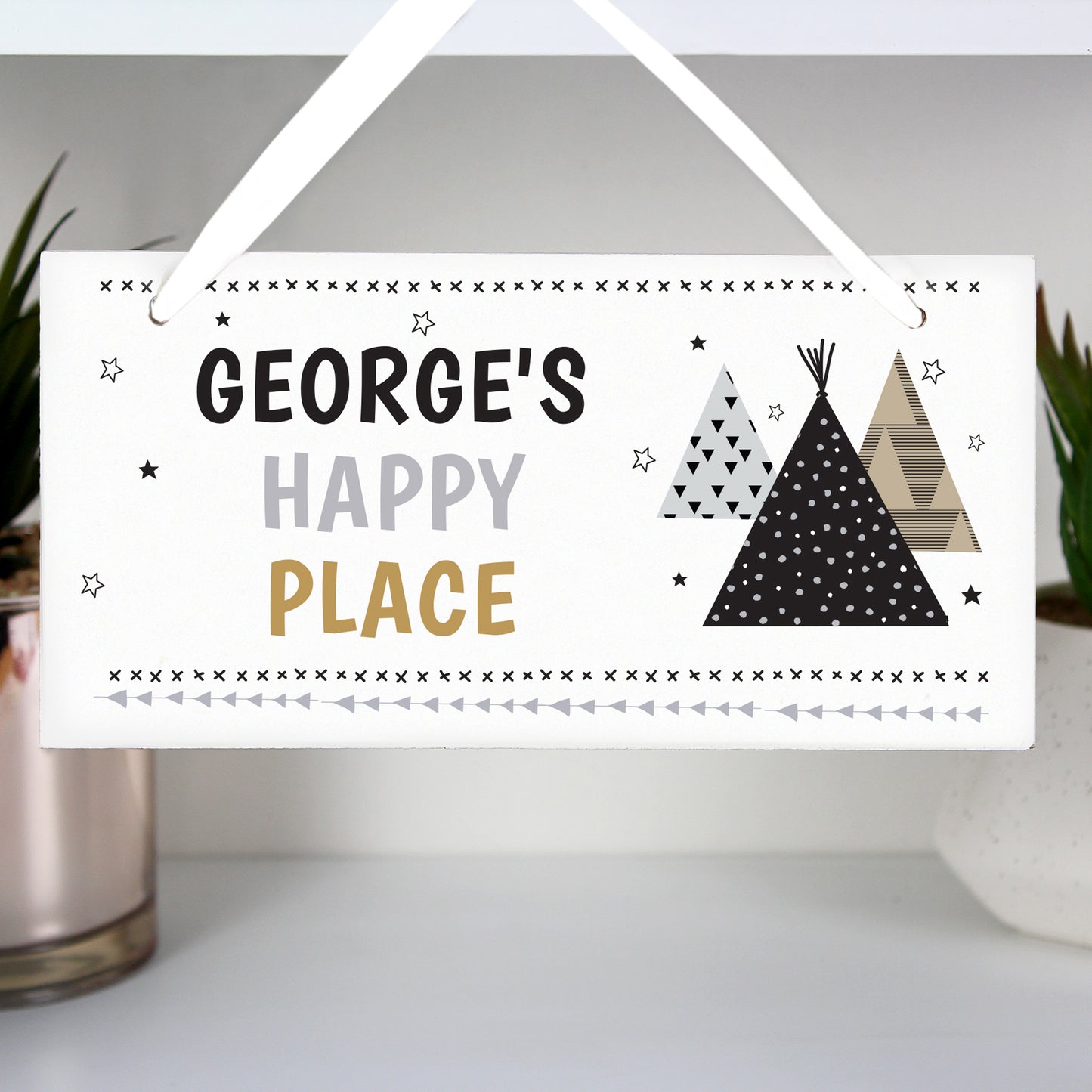 Personalised Wigwam Wooden Sign - MK&JD Gifts