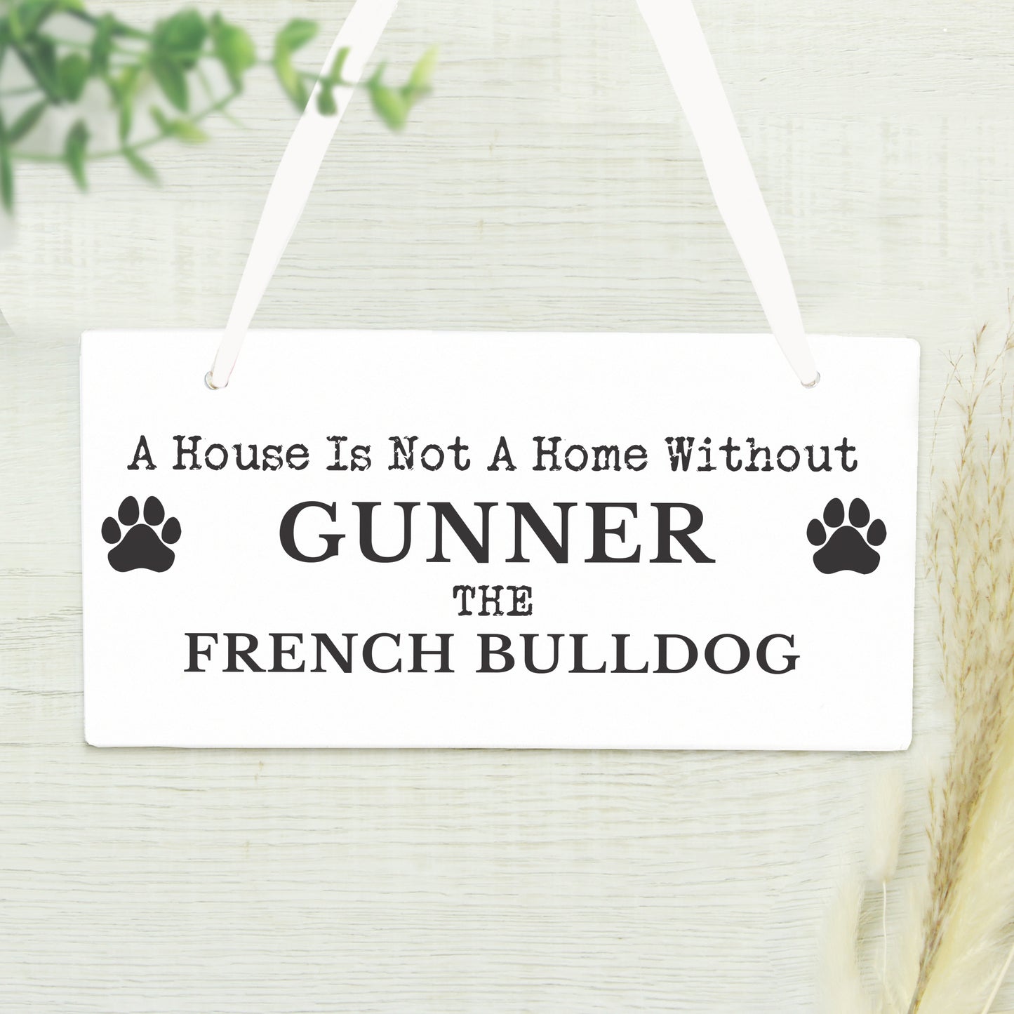 Personalised Paw Print Dog Breed Wooden Sign - MK&JD Gifts