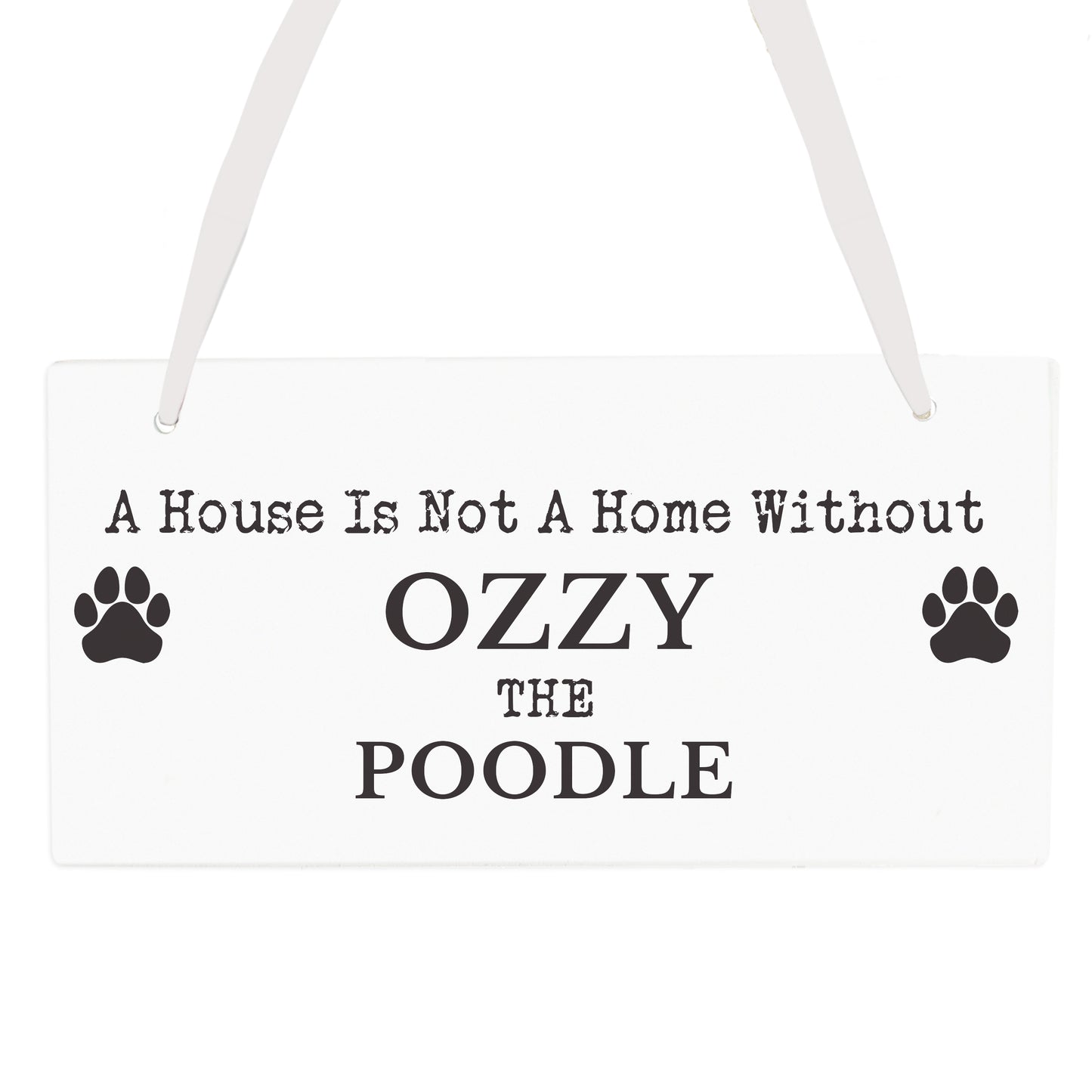 Personalised Paw Print Dog Breed Wooden Sign - MK&JD Gifts