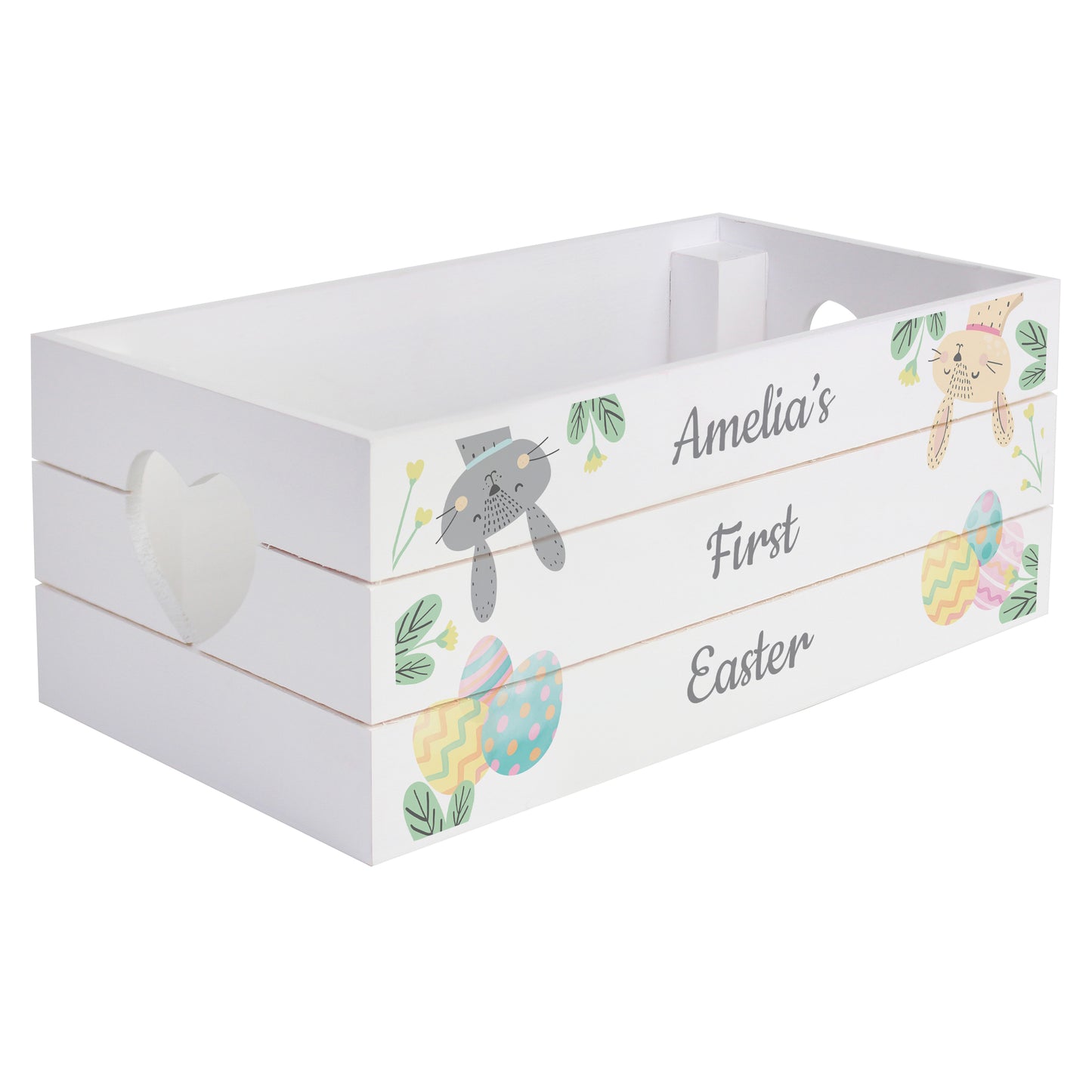 Personalised Easter Egg Hunt Small Wooden Crate - MK&JD Gifts