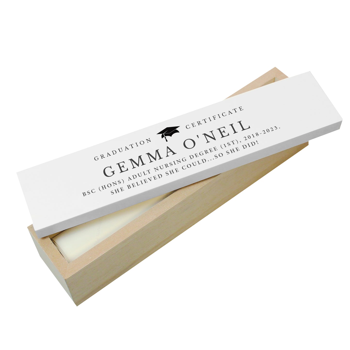 Personalised Graduation Wooden Certificate Holder - MK&JD Gifts