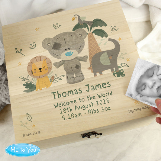 Personalised Tiny Tatty Teddy Jungle Animals Keepsake Box - MK&JD Gifts
