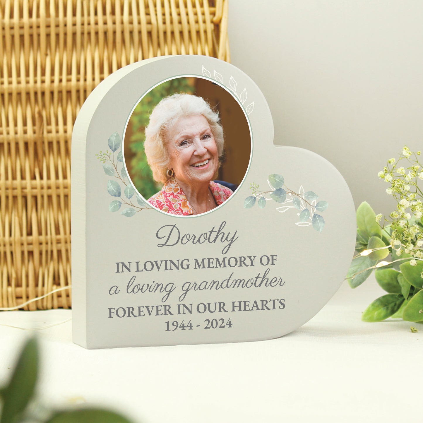 Personalised Wedding Memory Table Heart Ornament - MK&JD Gifts