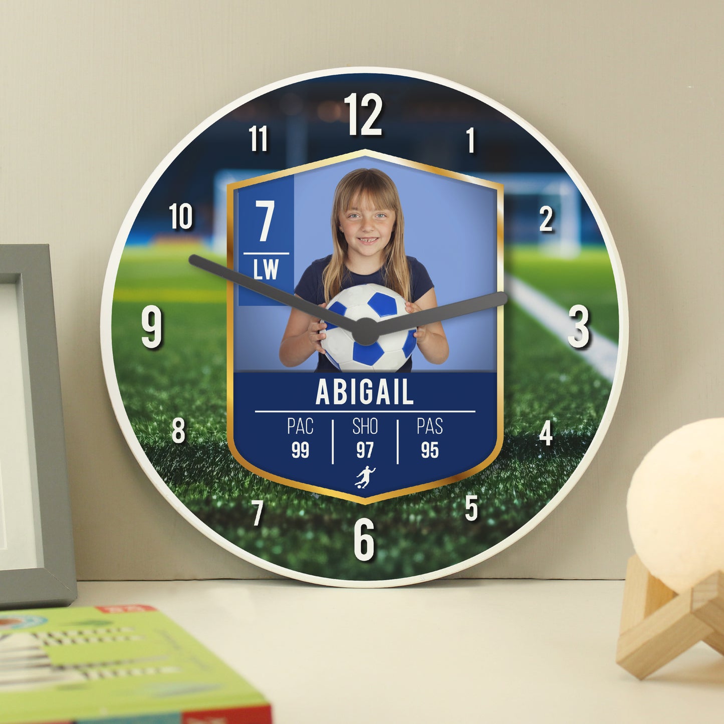 Personalised Football Photo Upload Childrens Clock - MK&JD Gifts