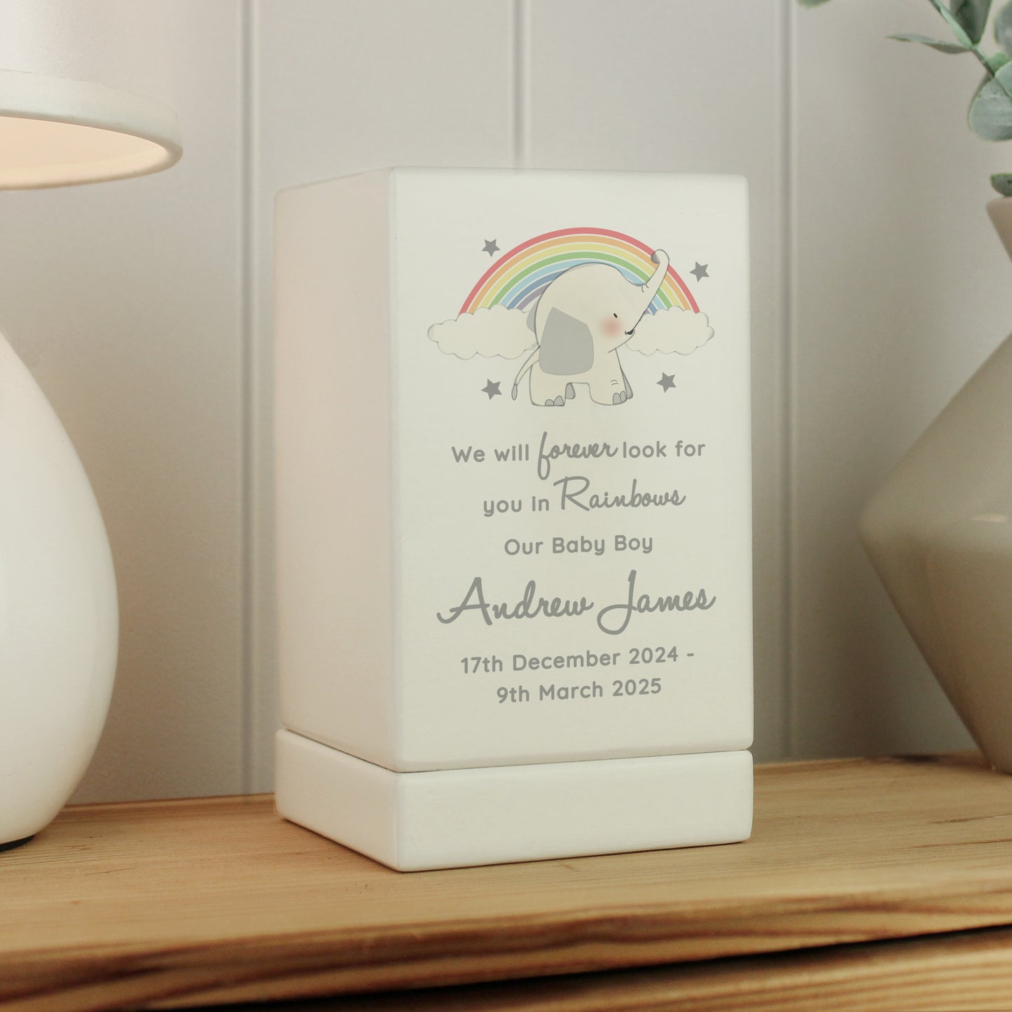 Personalised Childs Memorial Small Wooden Urn - MK&JD Gifts