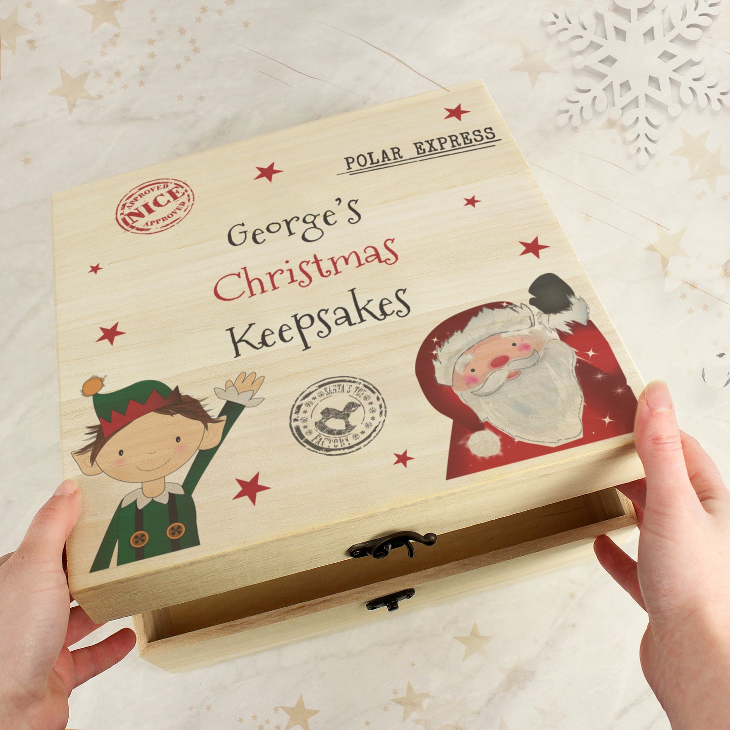Personalised Wooden Christmas Eve Box - MK&JD Gifts