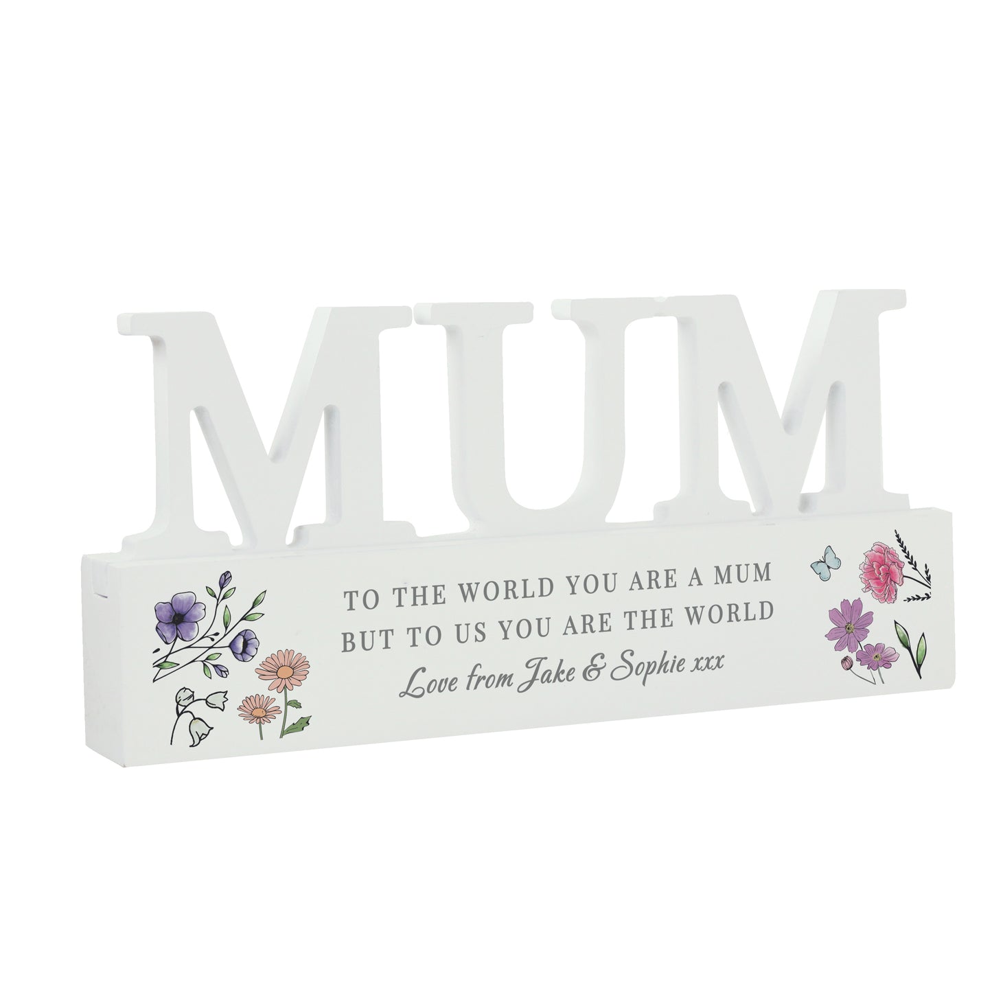 Personalised Wild Flowers Mum Ornament - MK&JD Gifts