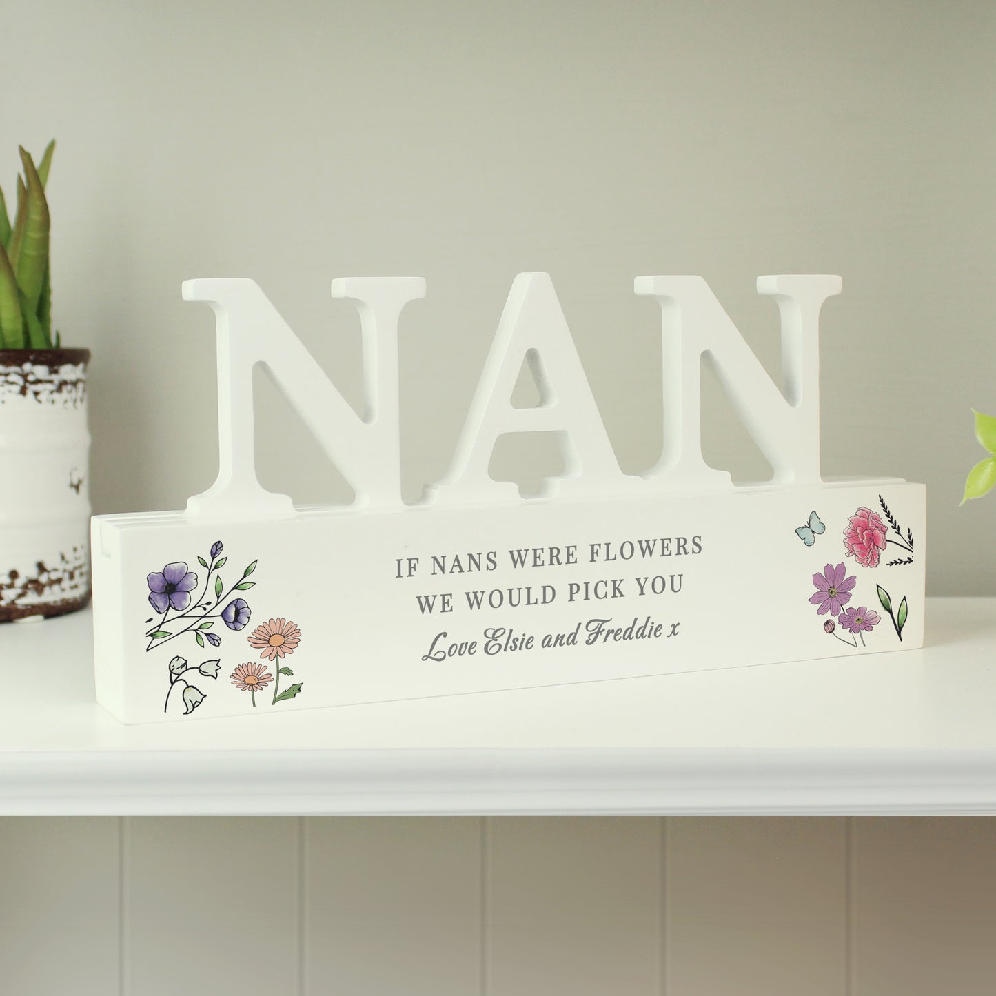 Personalised Wild Flowers Nan Ornament - MK&JD Gifts