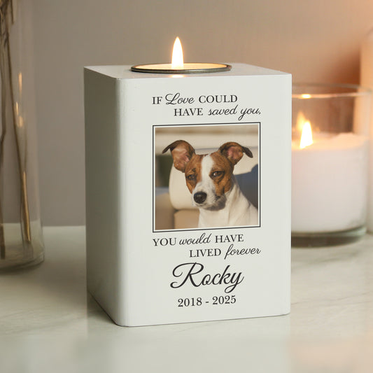 Personalised Pet Photo Upload Memorial Tealight Holder - MK&JD Gifts