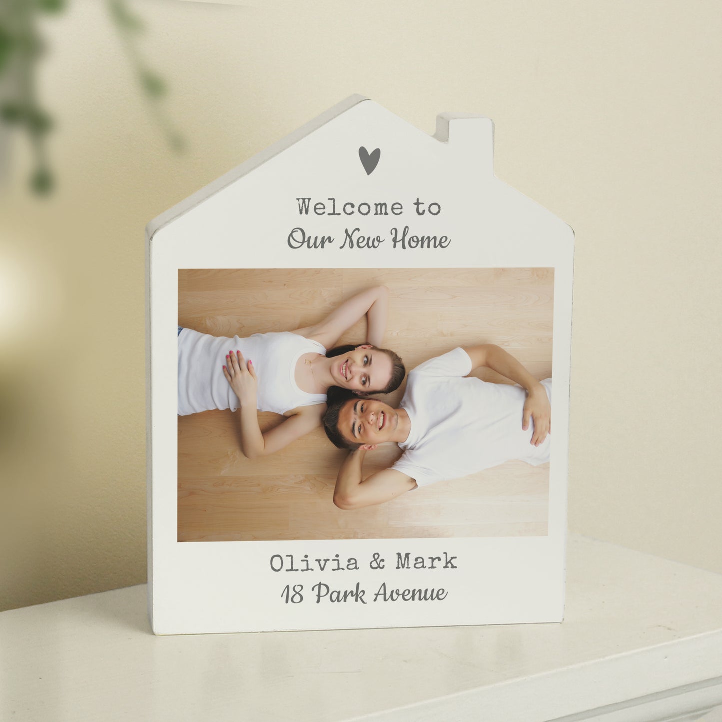 Personalised Wild Flowers Photo Upload Wooden House Ornament - MK&JD Gifts
