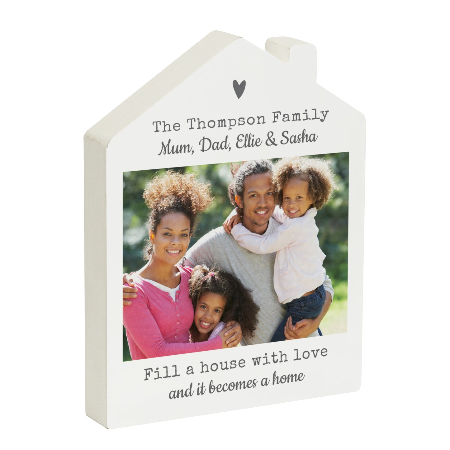 Personalised Wild Flowers Photo Upload Wooden House Ornament - MK&JD Gifts