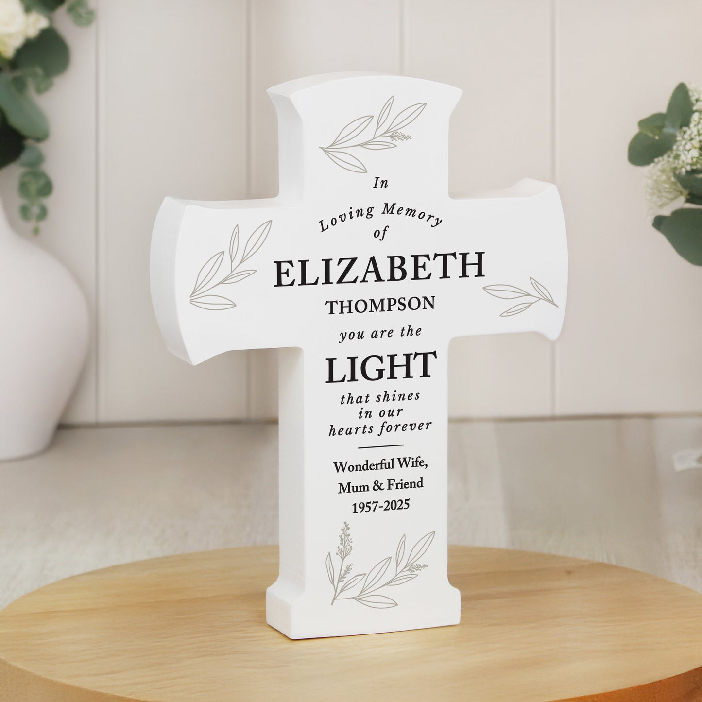 Personalised In Loving Memory Cross Ornament - MK&JD Gifts