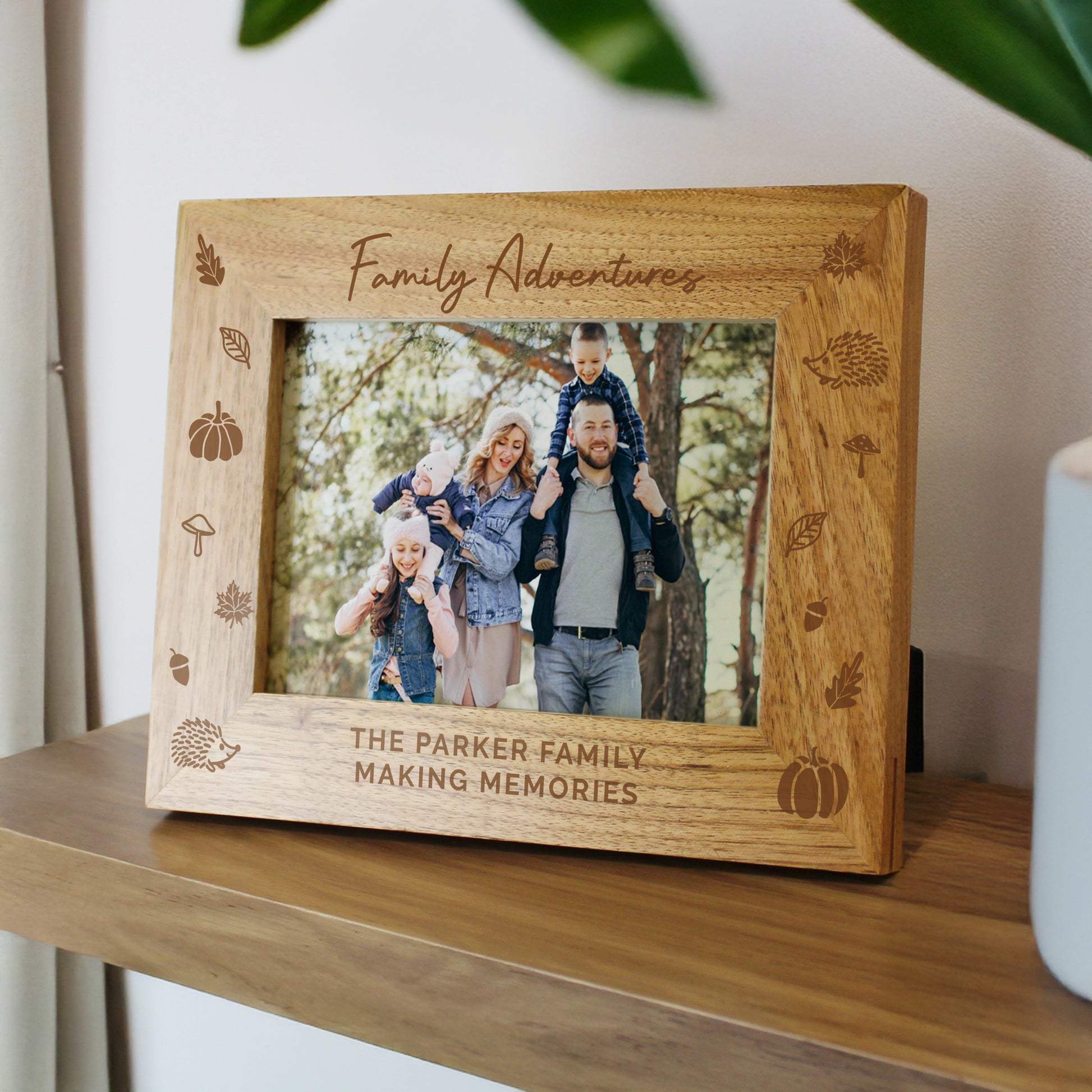 Personalised Autumn 6x4 Wooden Photo Frame - MK&JD Gifts