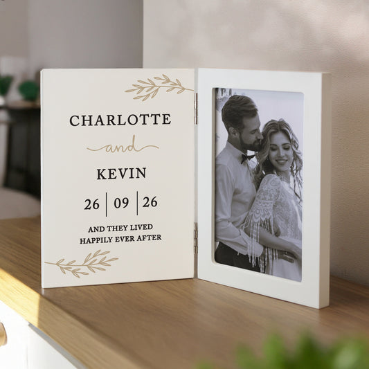 Personalised Anniversary Wooden Hinged 6x4 Photo Frame - MK&JD Gifts
