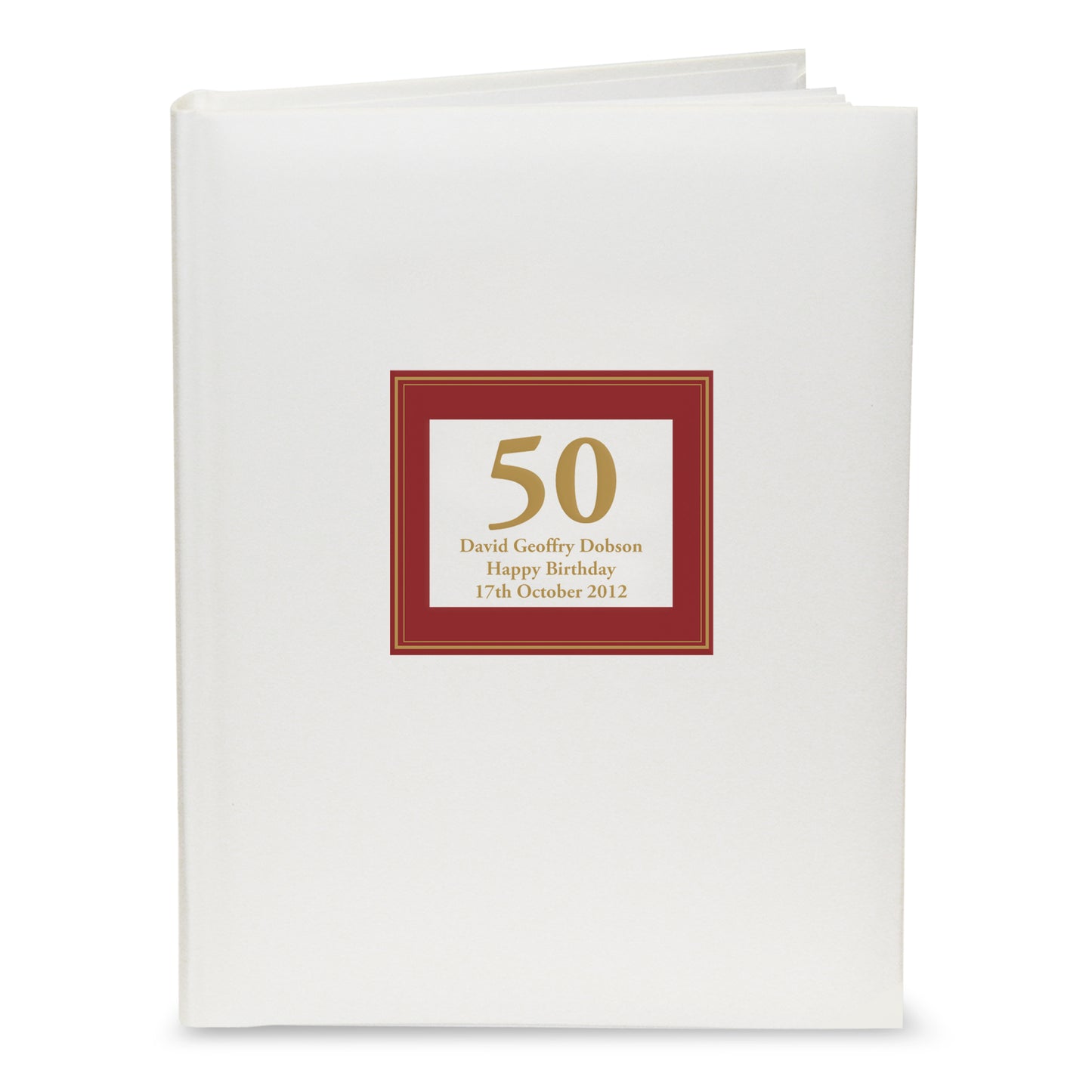 Personalised Red Square Traditional Photo Album - MK&JD Gifts