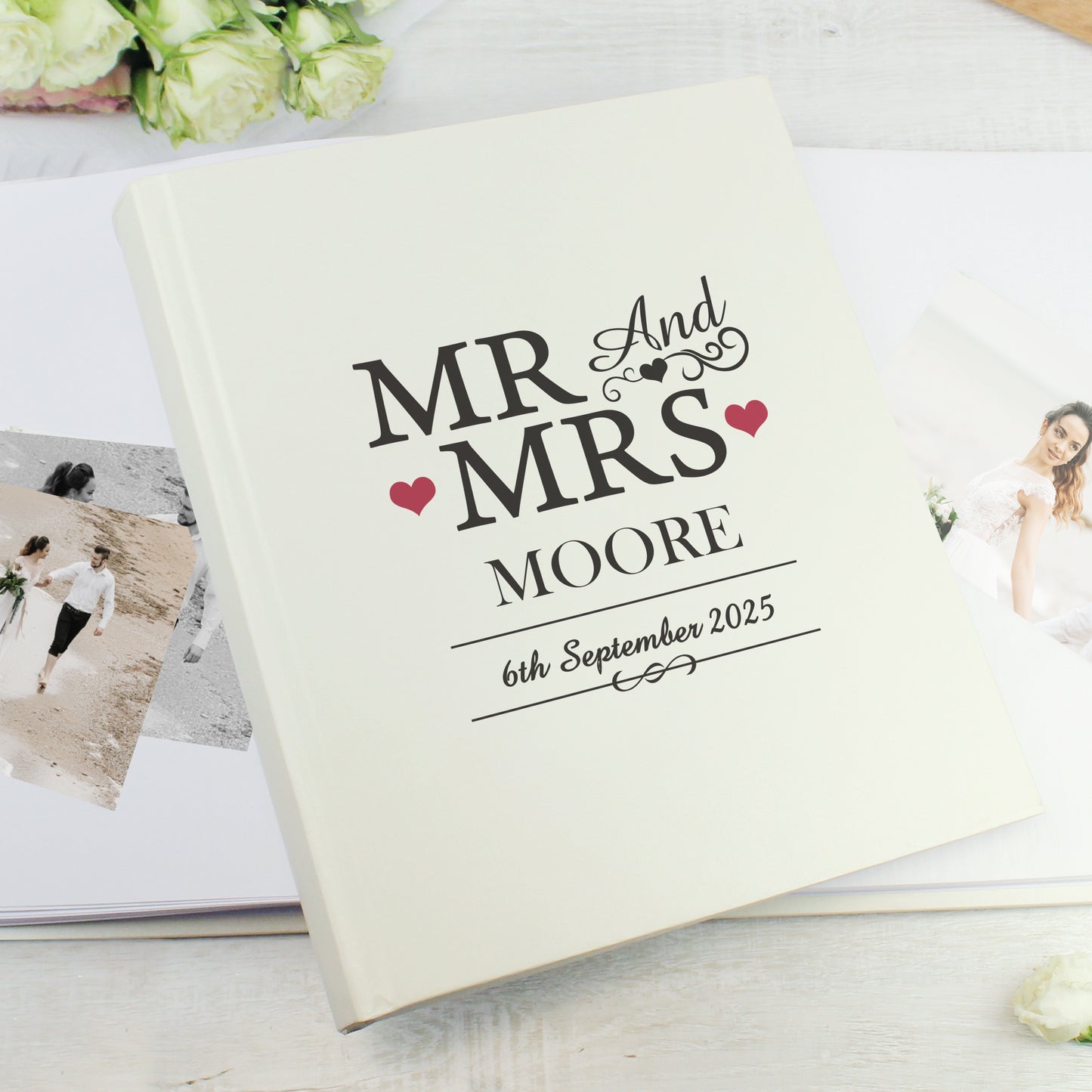 Personalised Mr & Mrs Traditional Photo Album - MK&JD Gifts