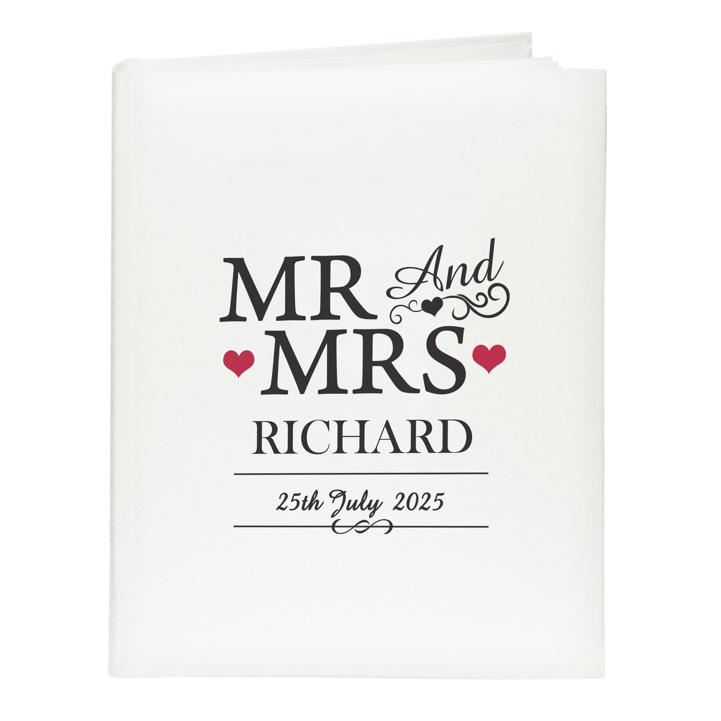 Personalised Mr & Mrs Traditional Photo Album - MK&JD Gifts