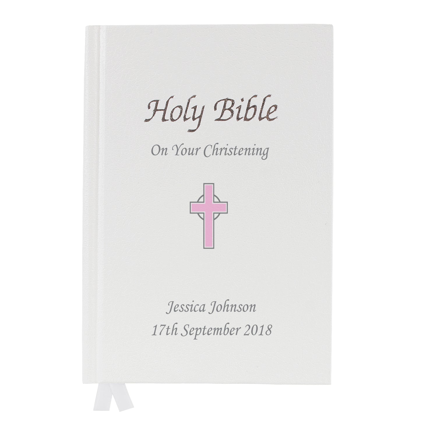 Personalised Pink Cross Bible - MK&JD Gifts