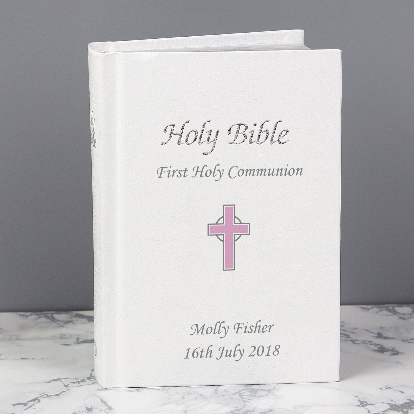 Personalised Pink Cross Bible - MK&JD Gifts