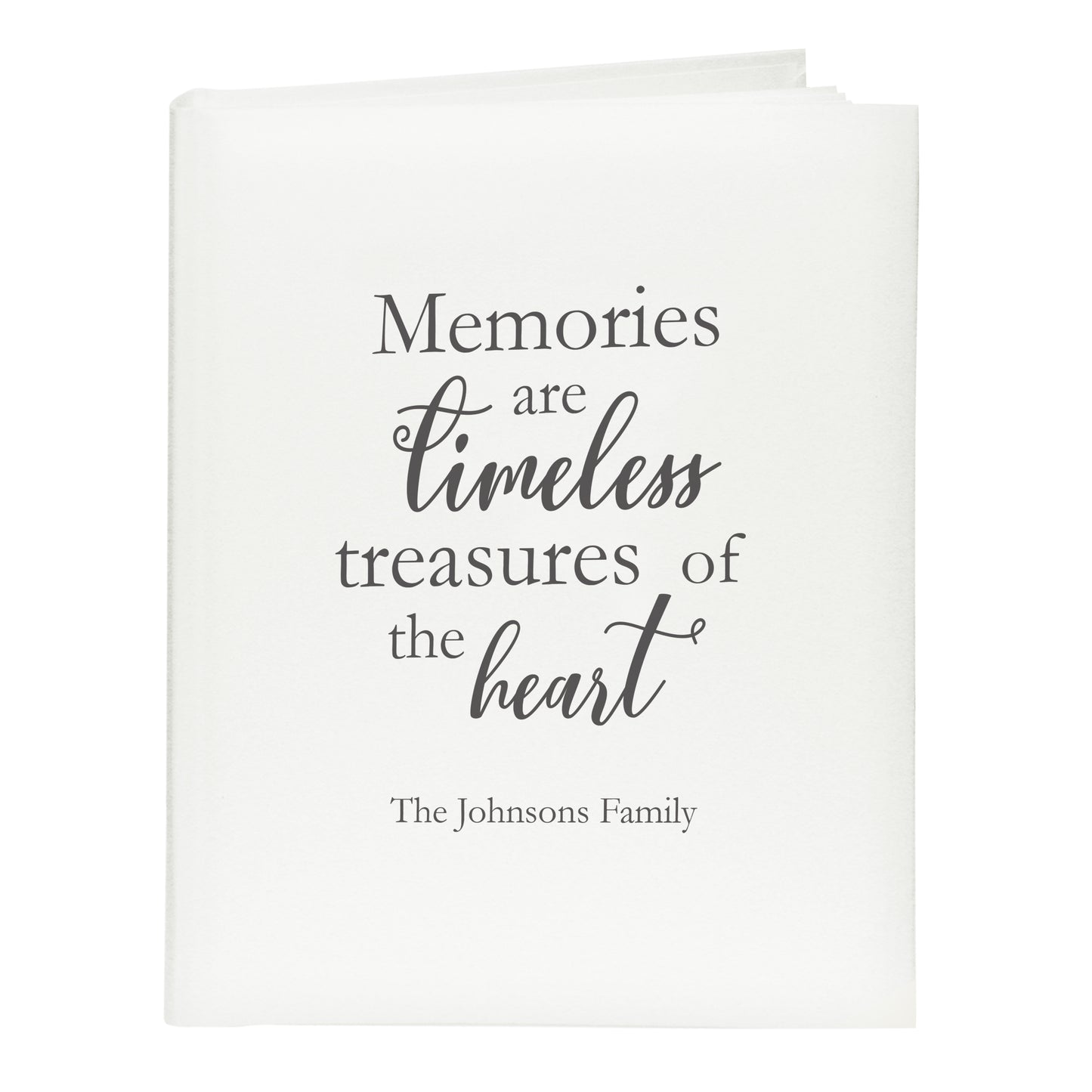 Personalised 'Memories are Timeless' Traditional Photo Album - MK&JD Gifts