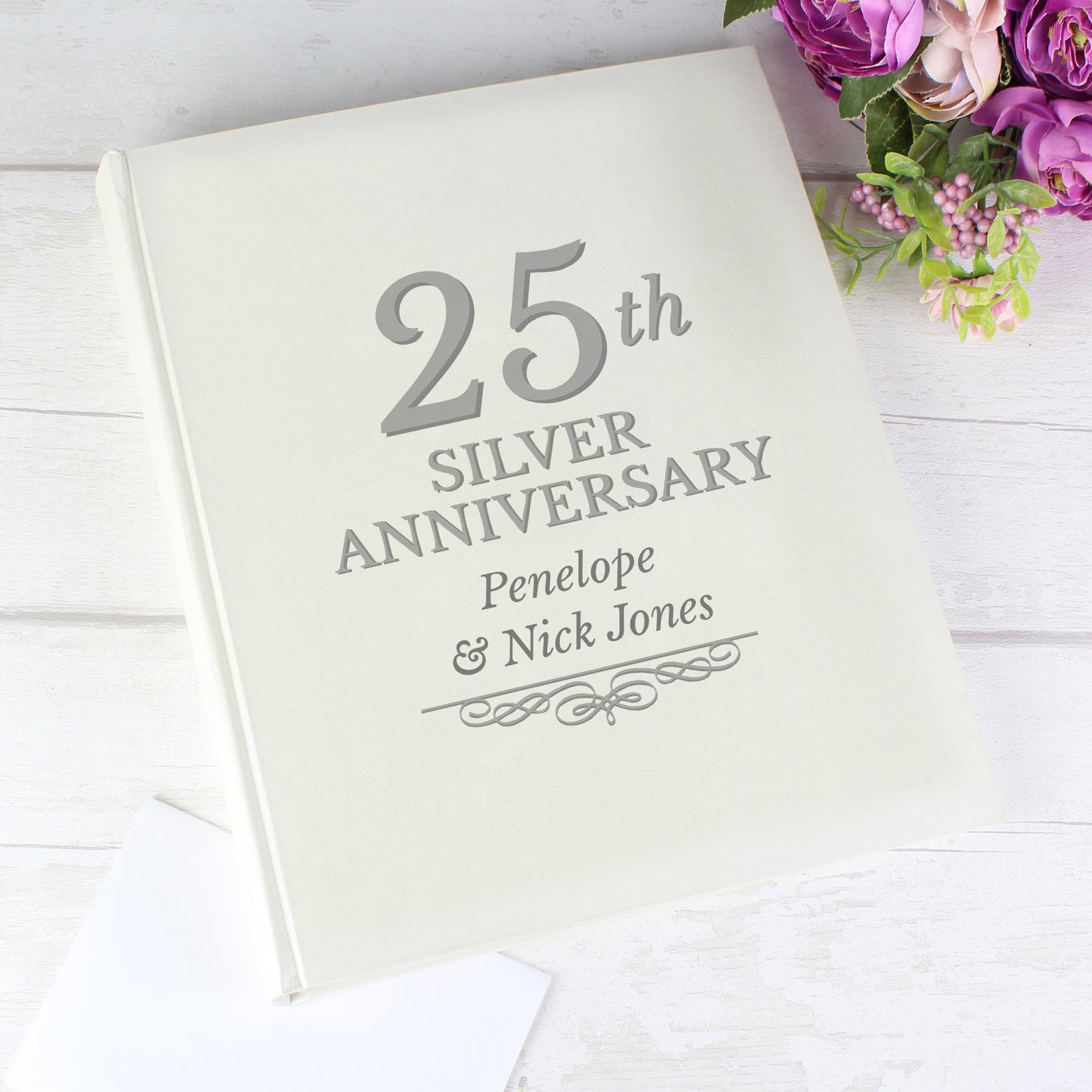 Personalised 25th Silver Anniversary Traditional Photo Album - MK&JD Gifts
