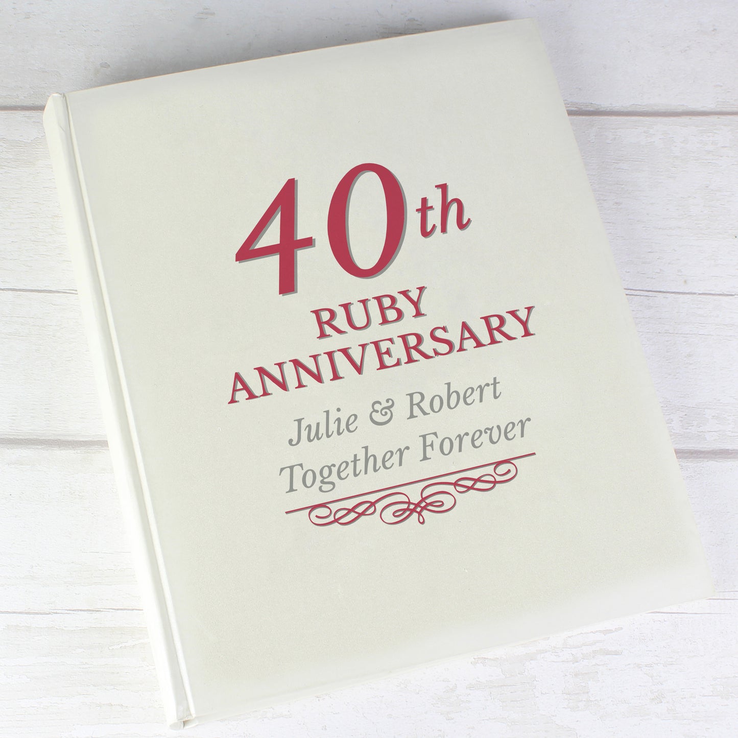 Personalised 40th Ruby Anniversary Traditional Photo Album - MK&JD Gifts