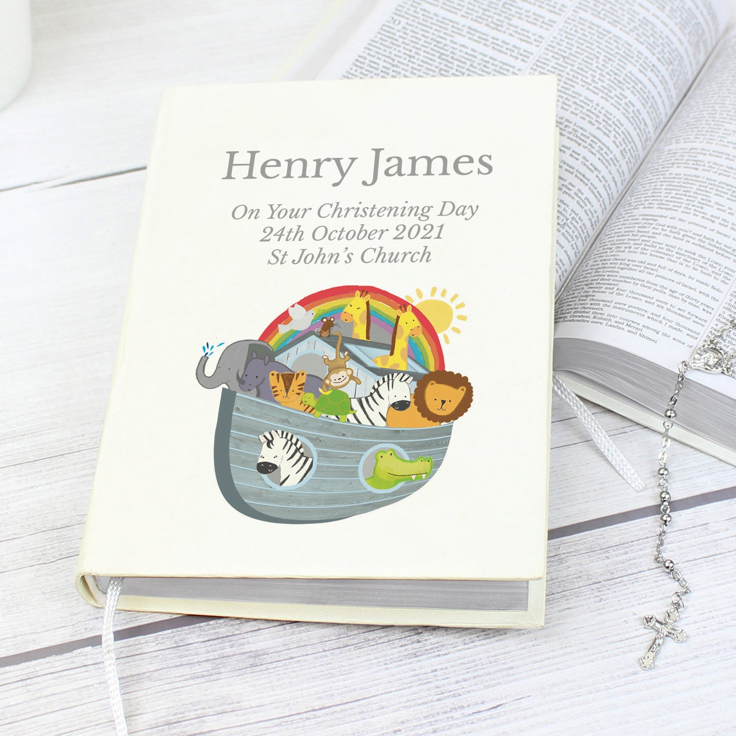 Personalised Noahs Ark Holy Bible - Eco-friendly - MK&JD Gifts