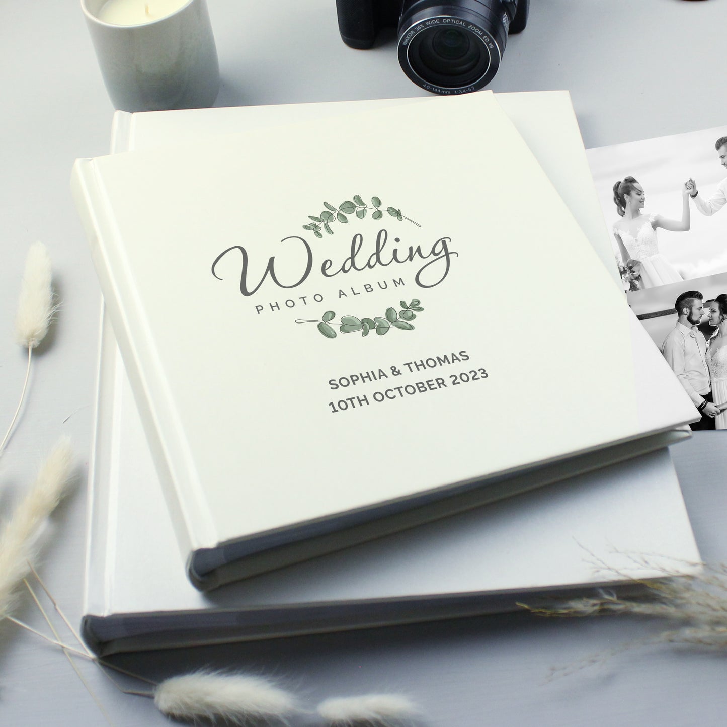 Personalised Wedding Square Photo Album - MK&JD Gifts