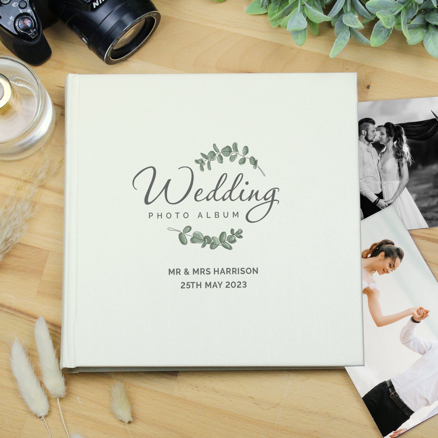Personalised Wedding Square Photo Album - MK&JD Gifts