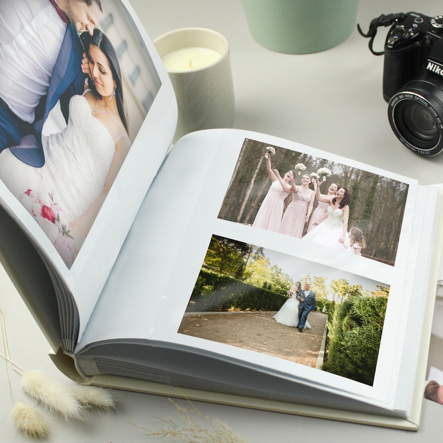Personalised Wedding Square Photo Album - MK&JD Gifts