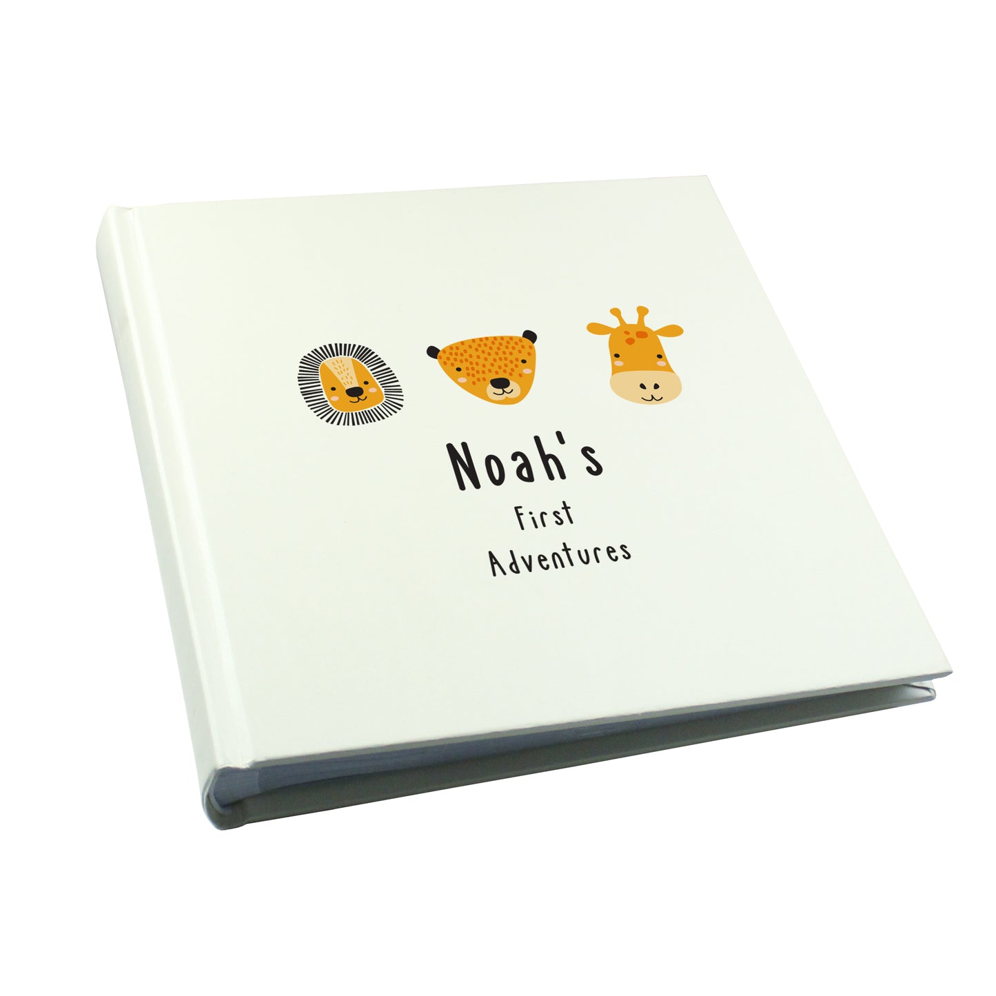 Personalised Scandi Safari Animals Square Photo Album - MK&JD Gifts