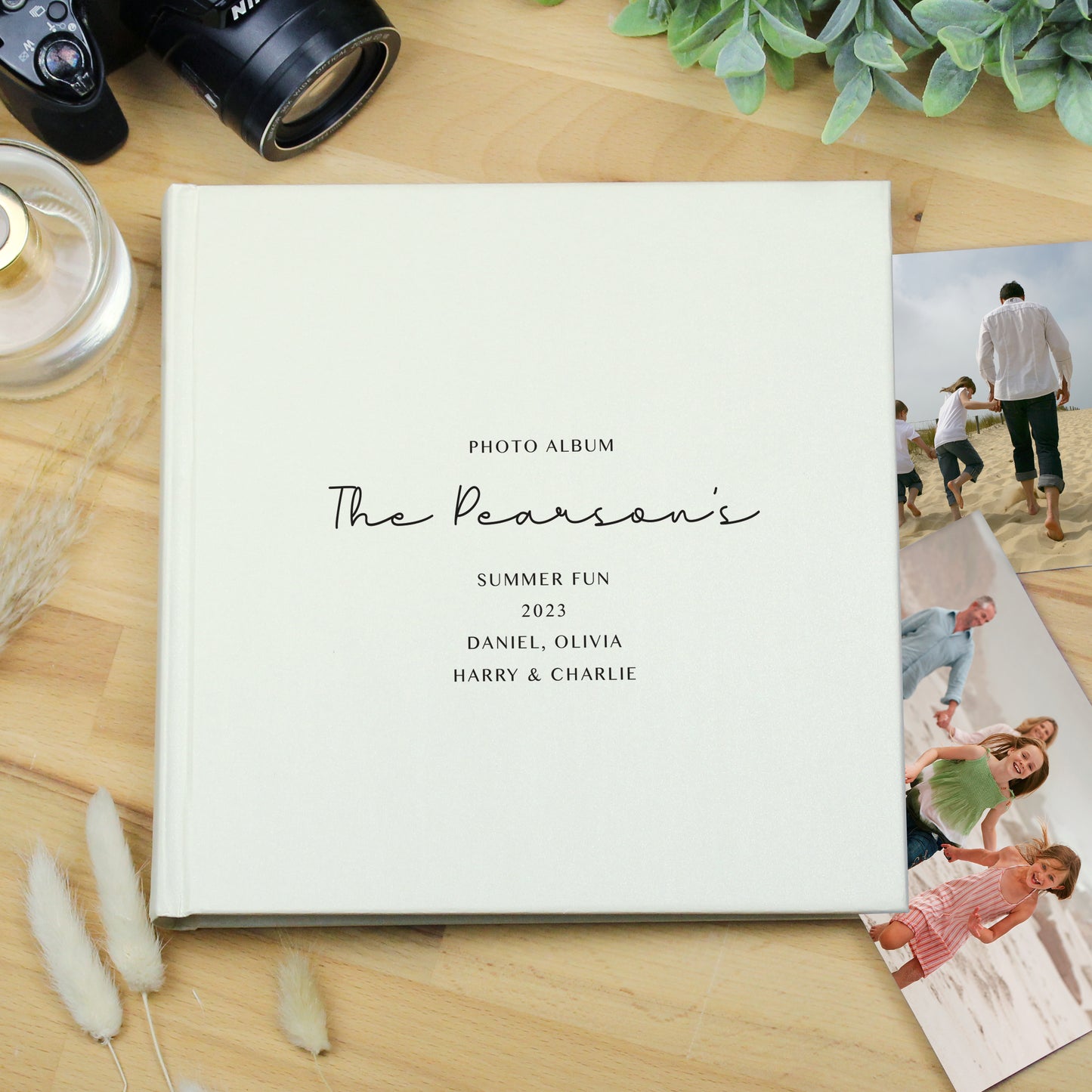 Personalised Free Text Square Photo Album - MK&JD Gifts