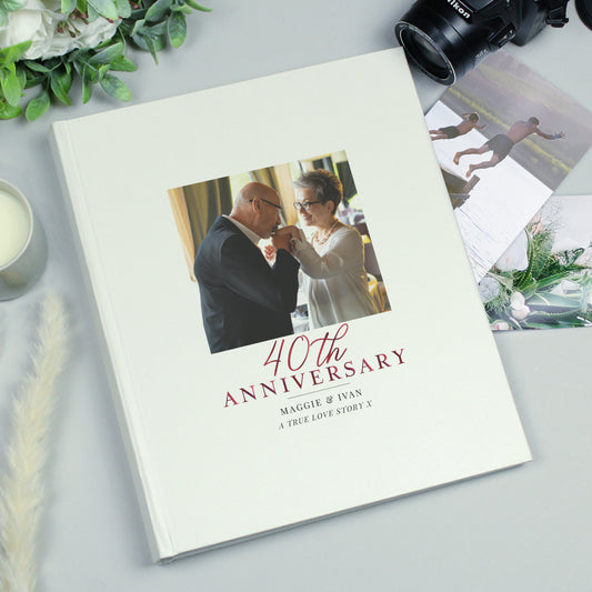 Personalised Photo Upload 40th Anniversary Traditional Photo Album - MK&JD Gifts