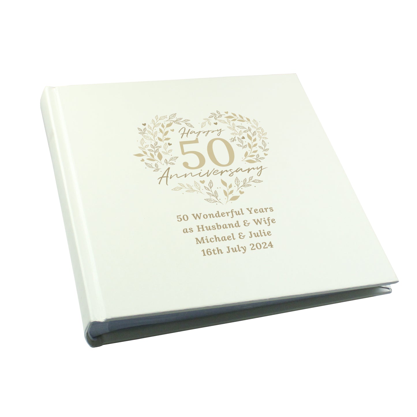 Personalised 50th Golden Wedding Anniversary Photo Album - MK&JD Gifts