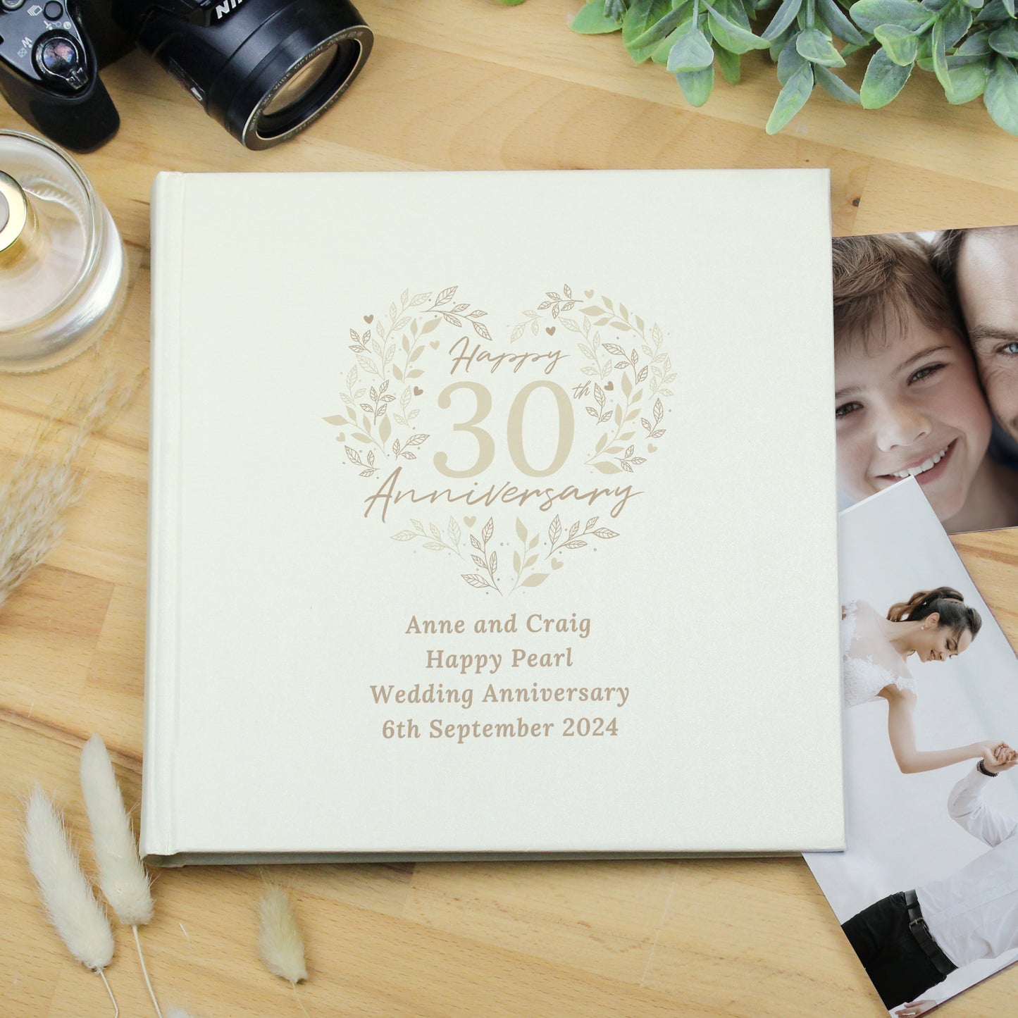Personalised 30th Pearl Wedding Anniversary Photo Album - MK&JD Gifts
