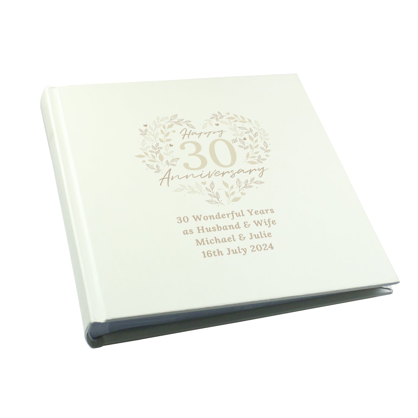 Personalised 30th Pearl Wedding Anniversary Photo Album - MK&JD Gifts