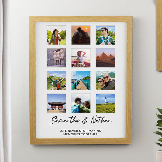 Personalised Oak Multi Photo Frame - MK&JD Gifts