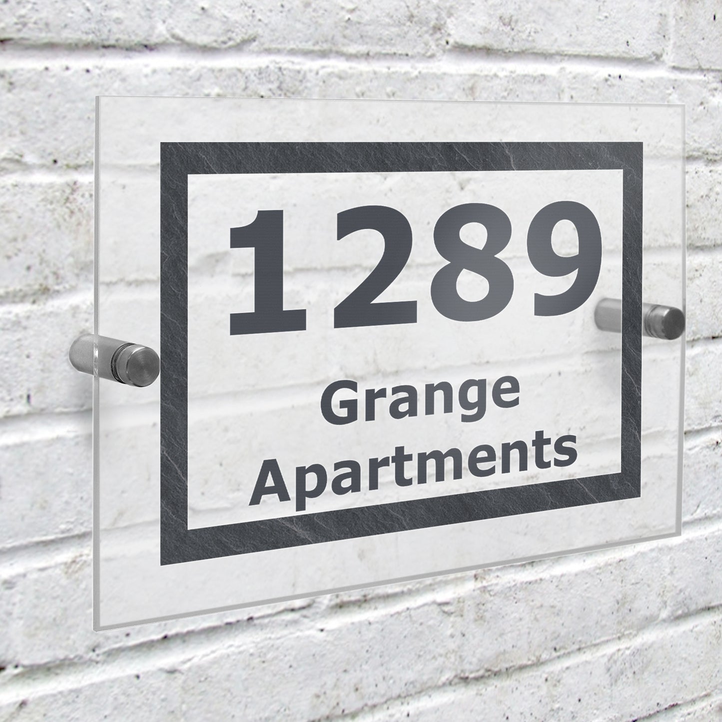 Personalised Marble Acrylic House Sign - MK&JD Gifts