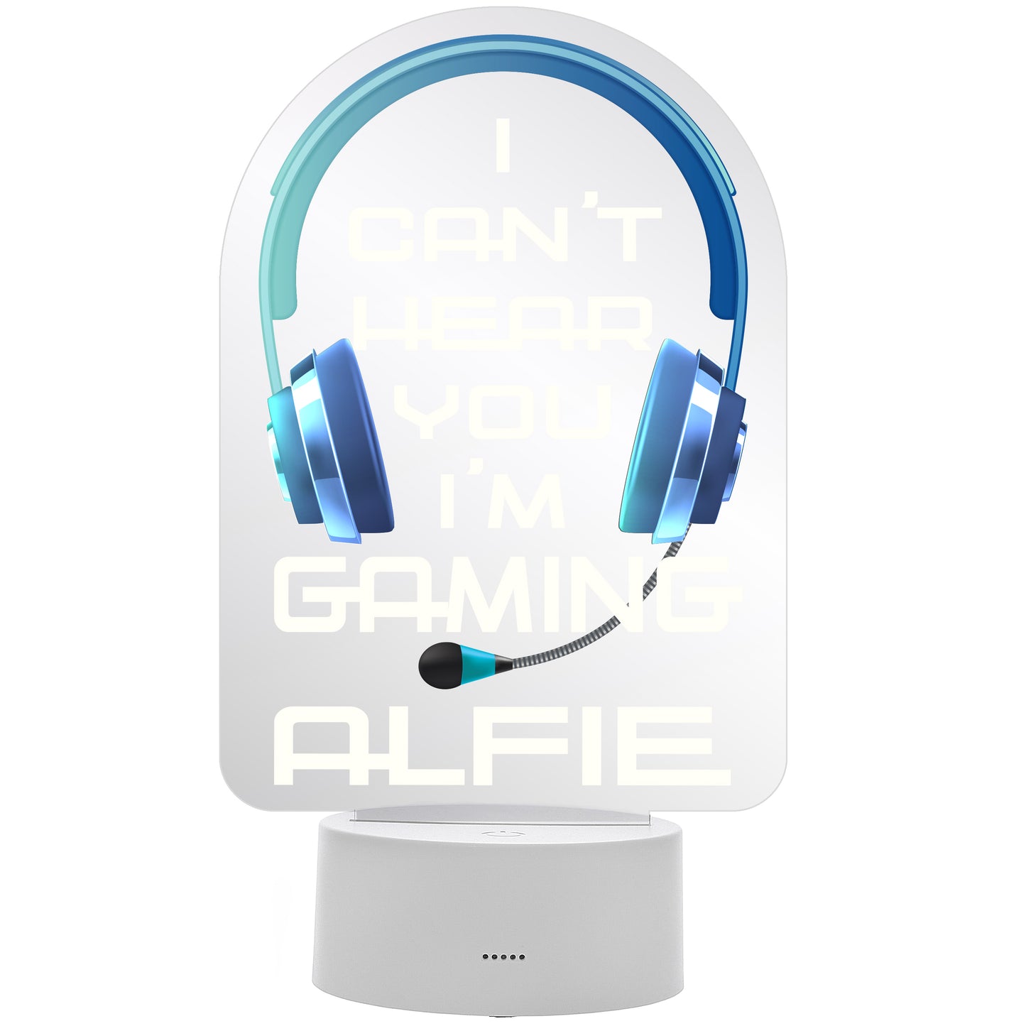 Personalised Blue Gaming LED Colour Changing Night Light - MK&JD Gifts