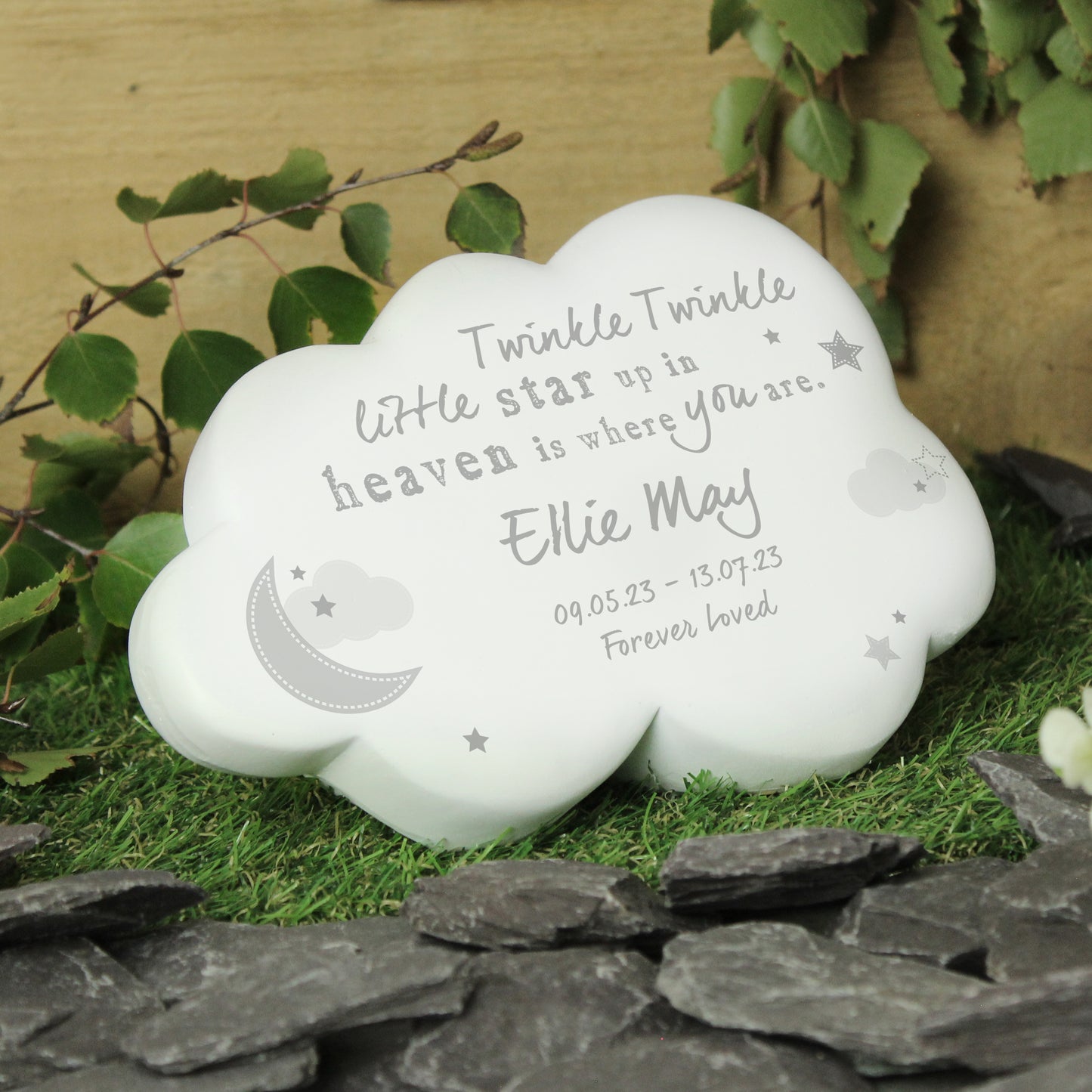 Personalised Twinkle Twinkle Resin Memorial Cloud - MK&JD Gifts