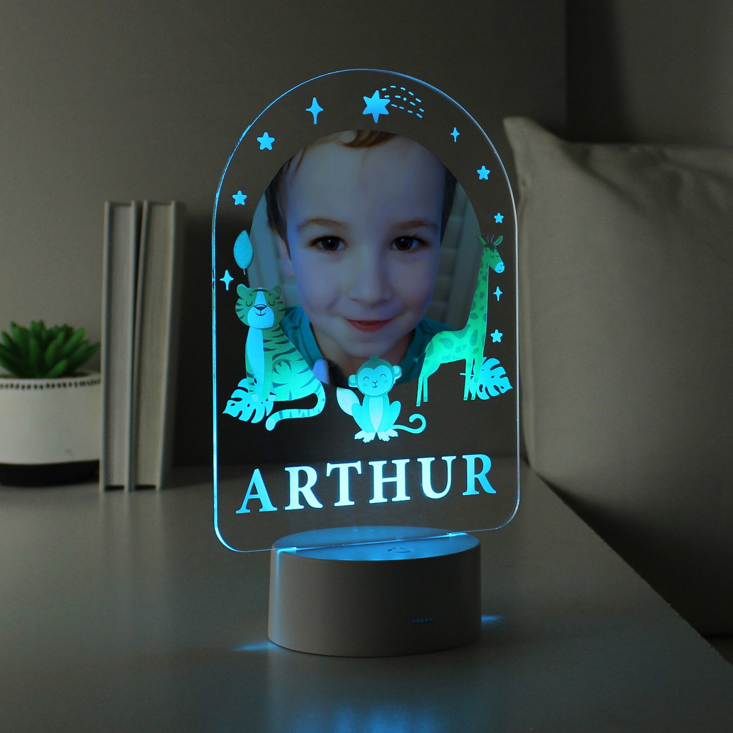 Personalised Animal Photo Upload LED Colour Changing Night Light - MK&JD Gifts
