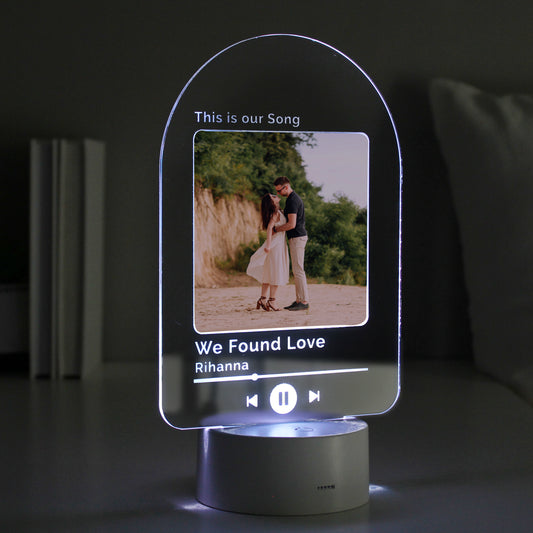 Personalised Our Song Photo Upload LED Colour Changing Light - MK&JD Gifts