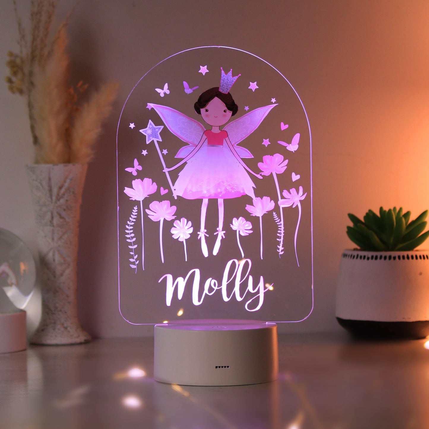 Personalised Fairy LED Colour Changing Night Light - MK&JD Gifts