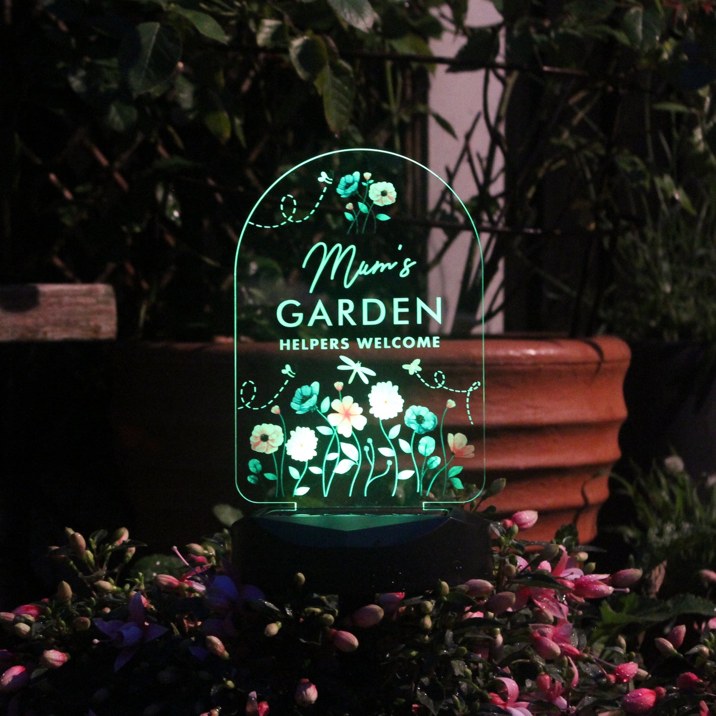 Personalised Flower Garden Outdoor Solar Light - MK&JD Gifts