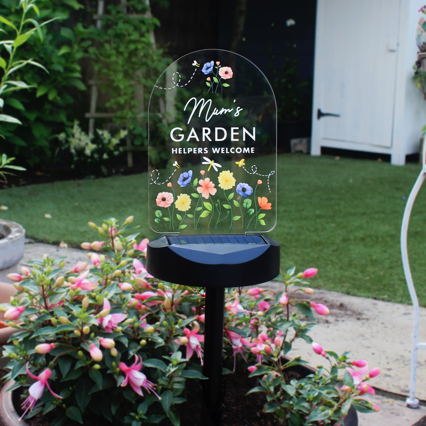 Personalised Flower Garden Outdoor Solar Light - MK&JD Gifts